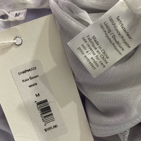 Caroline Constas Kaia Silver Gown NWT - Picture 14 of 17